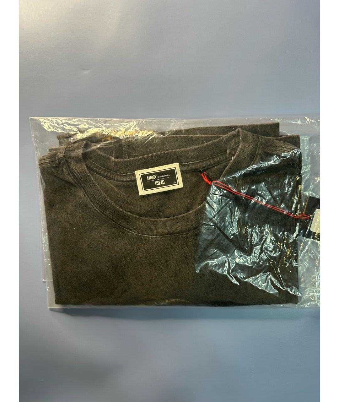 KITH Черная хлопковая футболка, фото 4