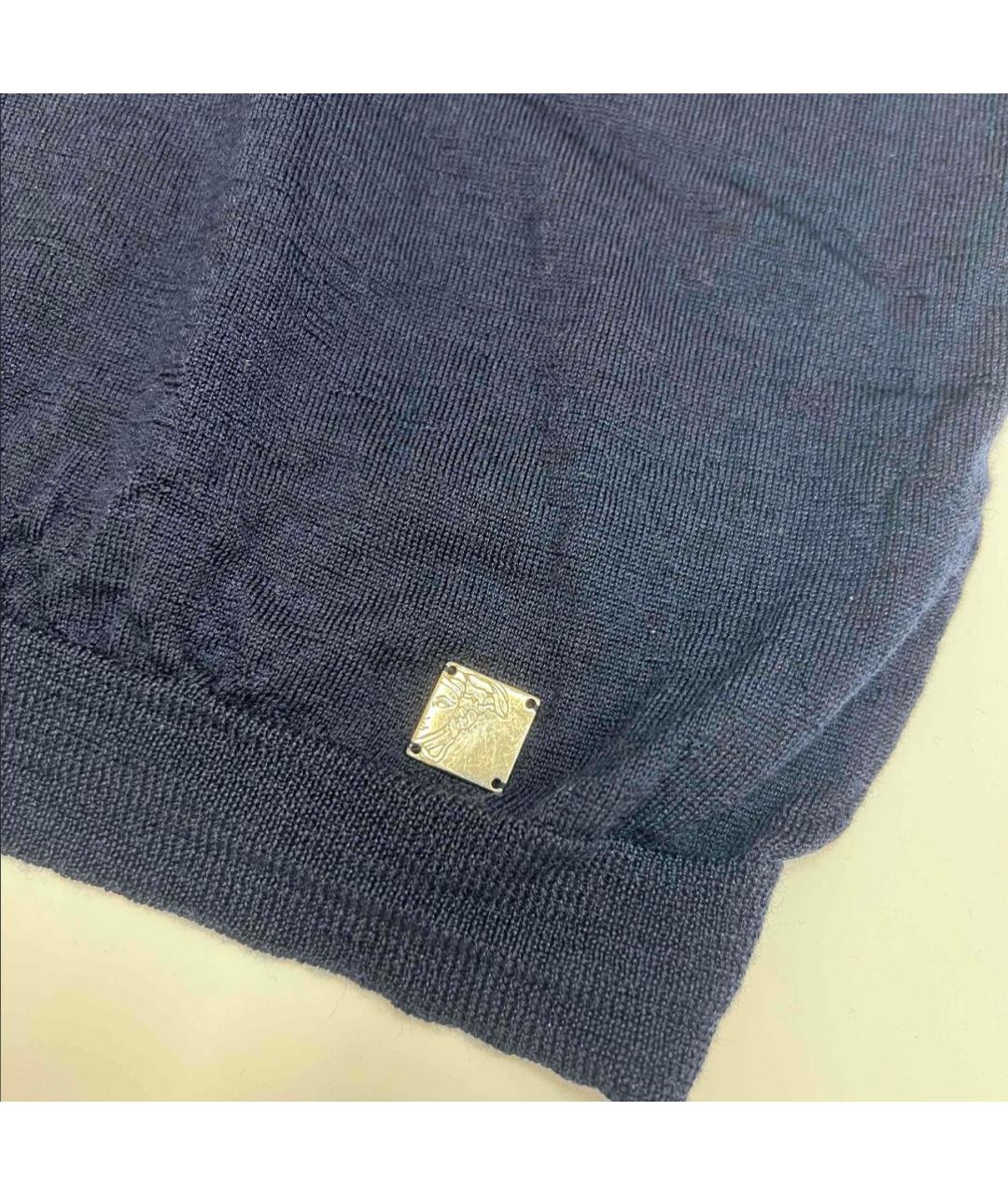 VERSACE COLLECTION Темно-синий джемпер / свитер, фото 4