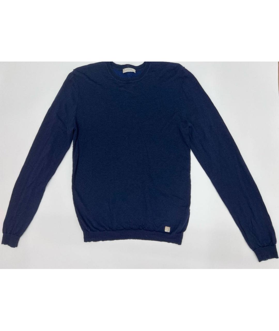 VERSACE COLLECTION Темно-синий джемпер / свитер, фото 2