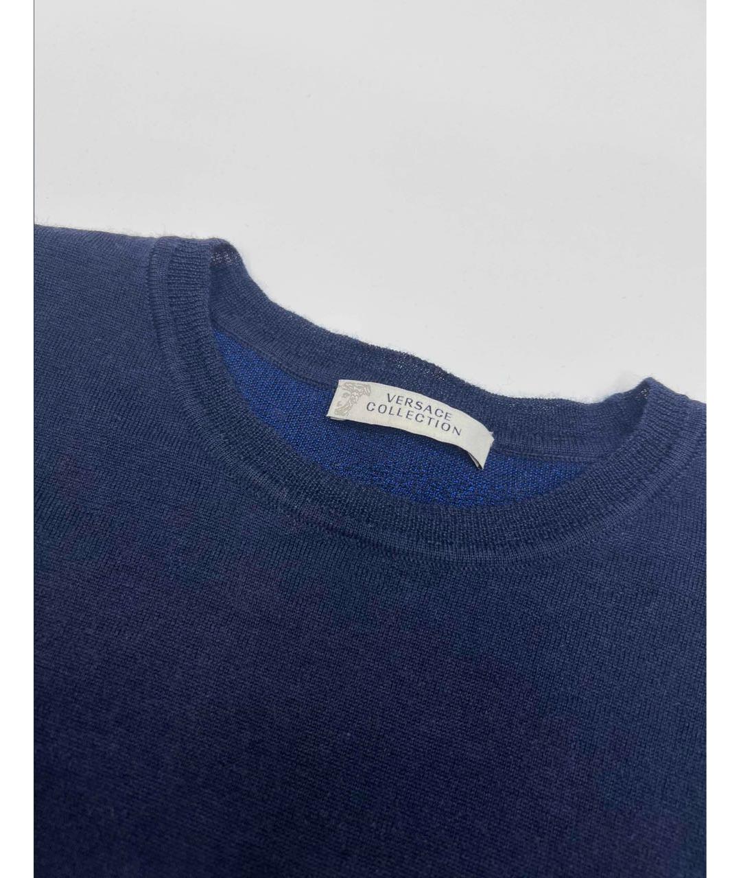VERSACE COLLECTION Темно-синий джемпер / свитер, фото 5