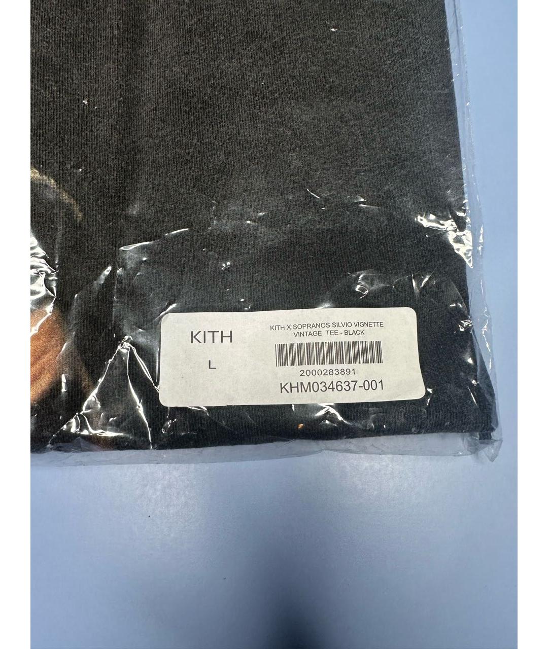 KITH Черная хлопковая футболка, фото 7