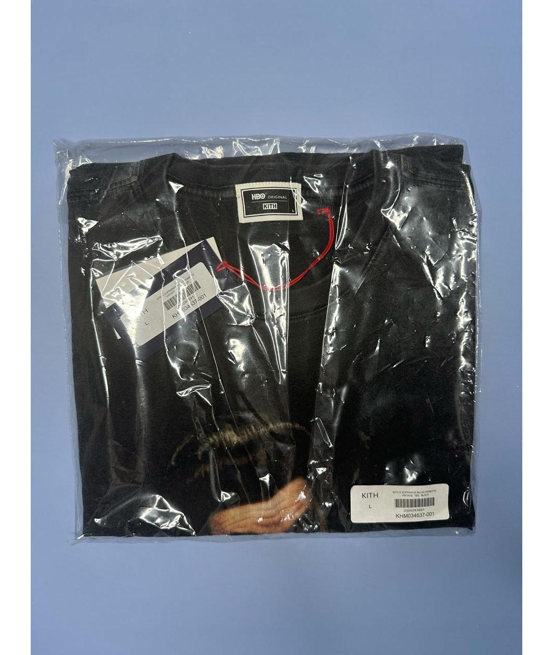 KITH Черная хлопковая футболка, фото 6