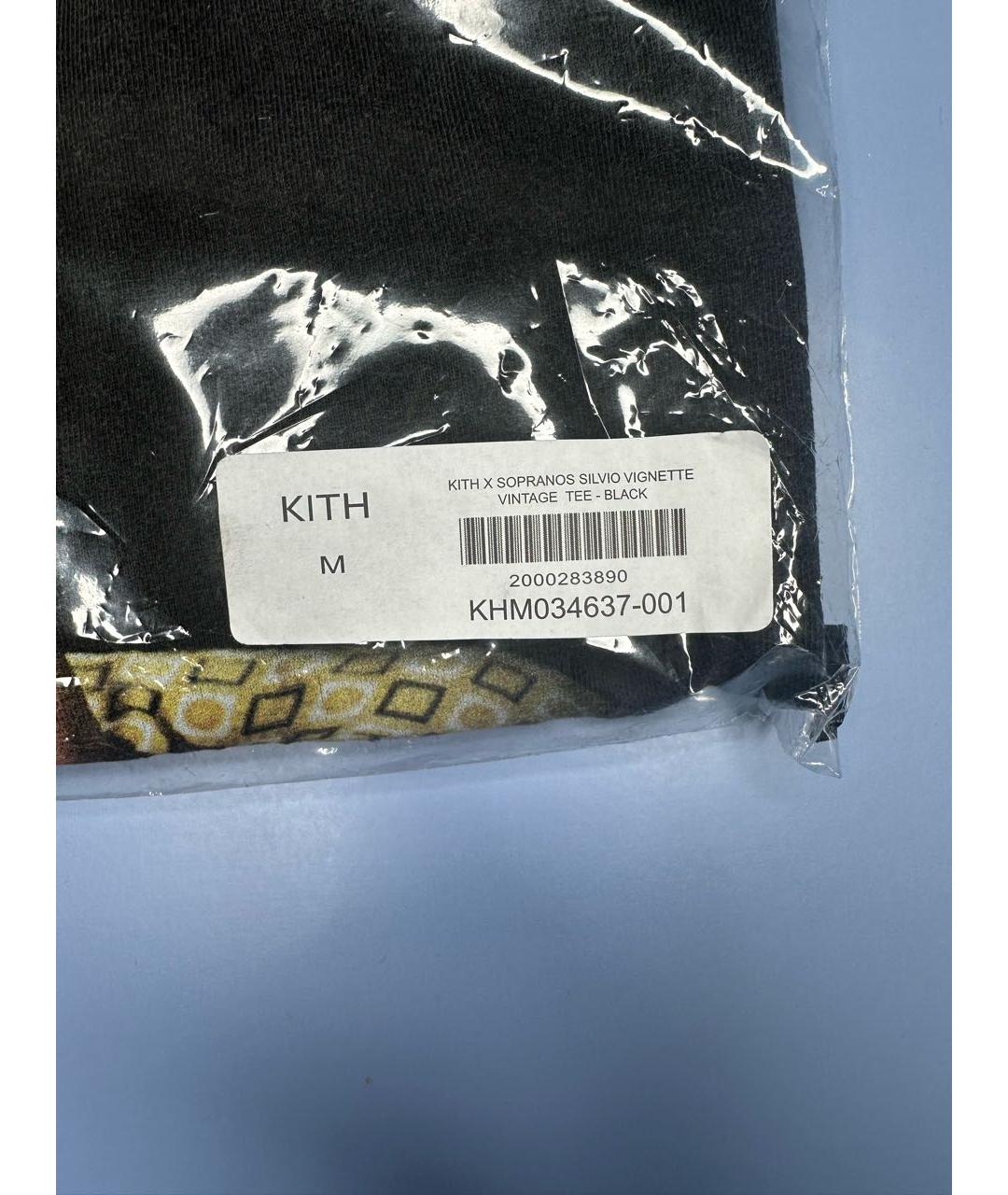 KITH Черная хлопковая футболка, фото 3