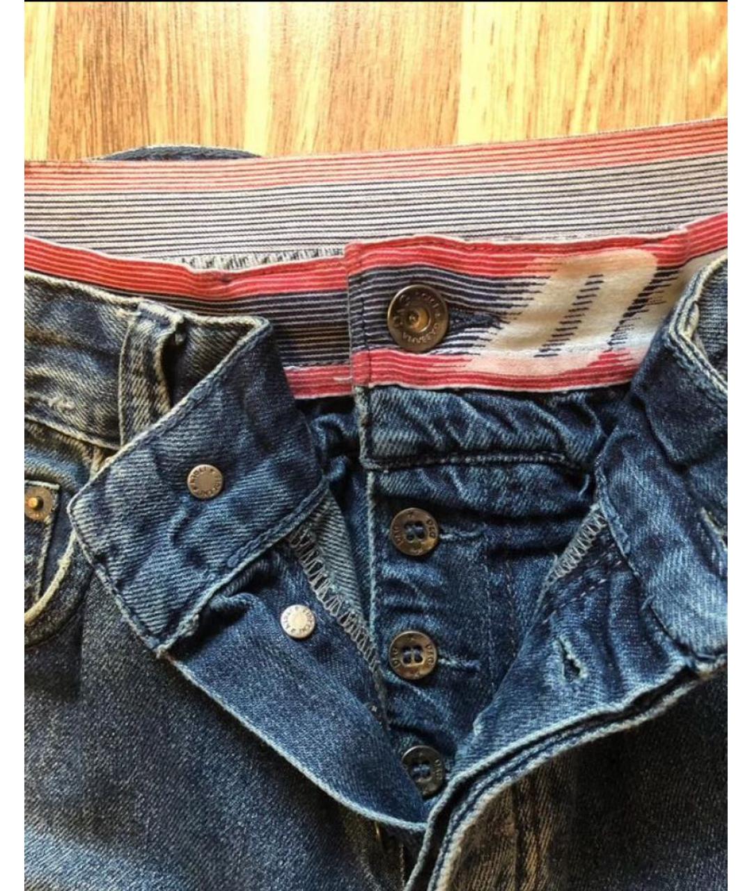 DOLCE&GABBANA Темно-синие хлопковые прямые джинсы, фото 3