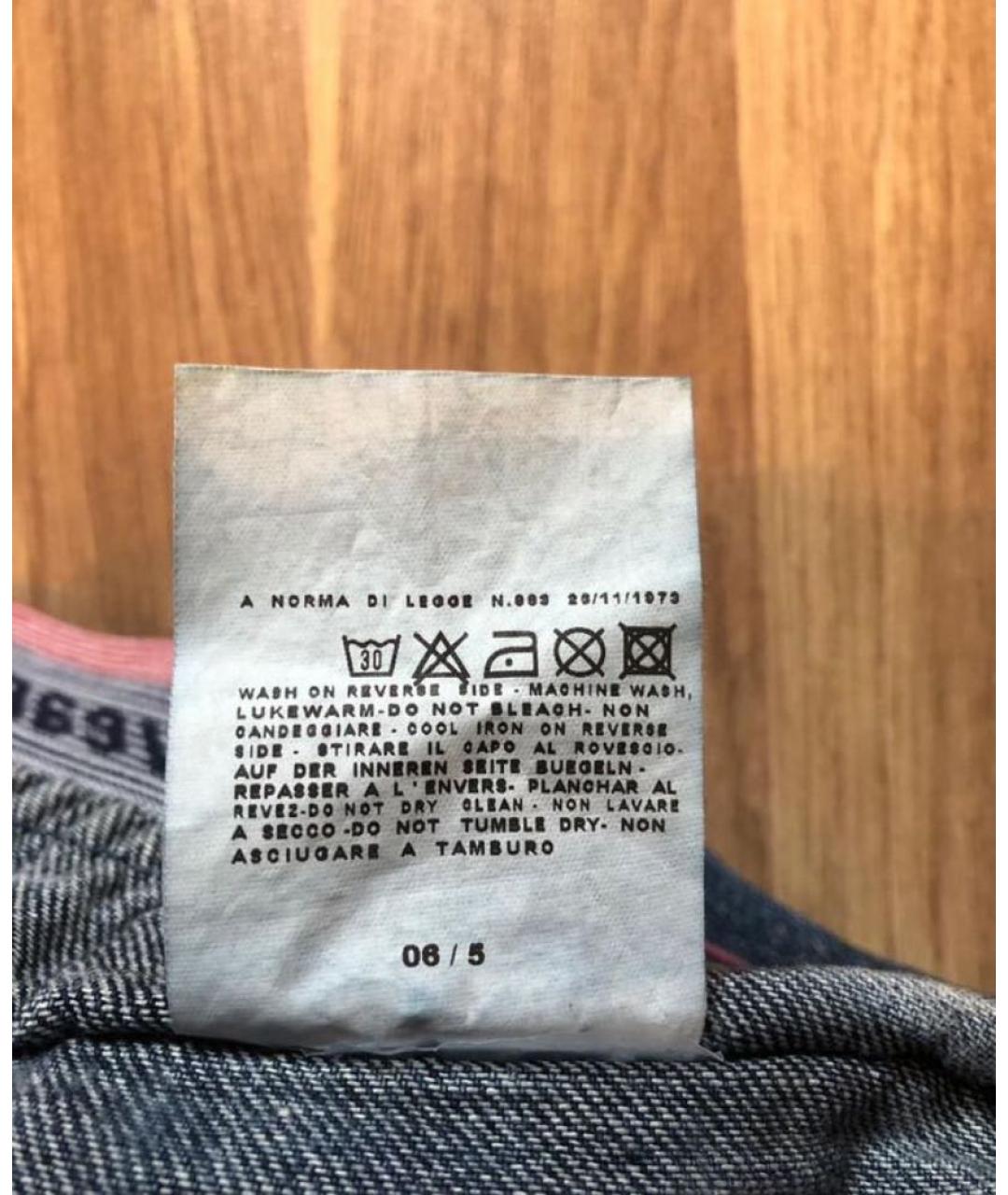 DOLCE&GABBANA Темно-синие хлопковые прямые джинсы, фото 8