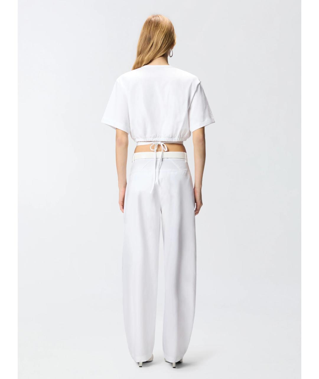 PINKO Белая хлопковая футболка, фото 4