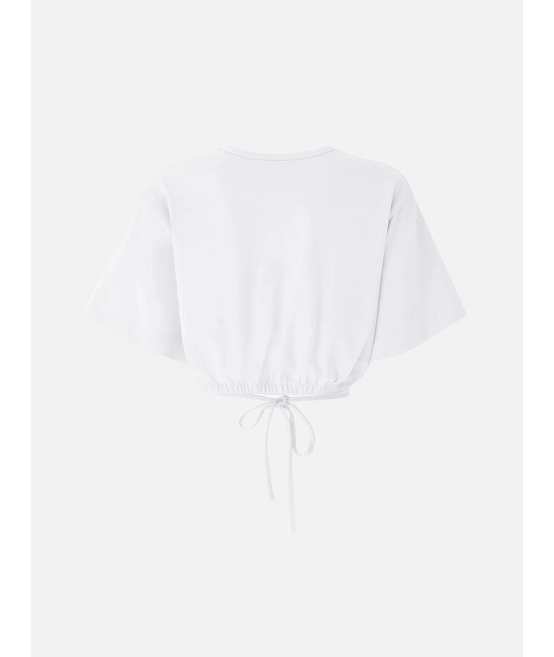 PINKO Белая хлопковая футболка, фото 6