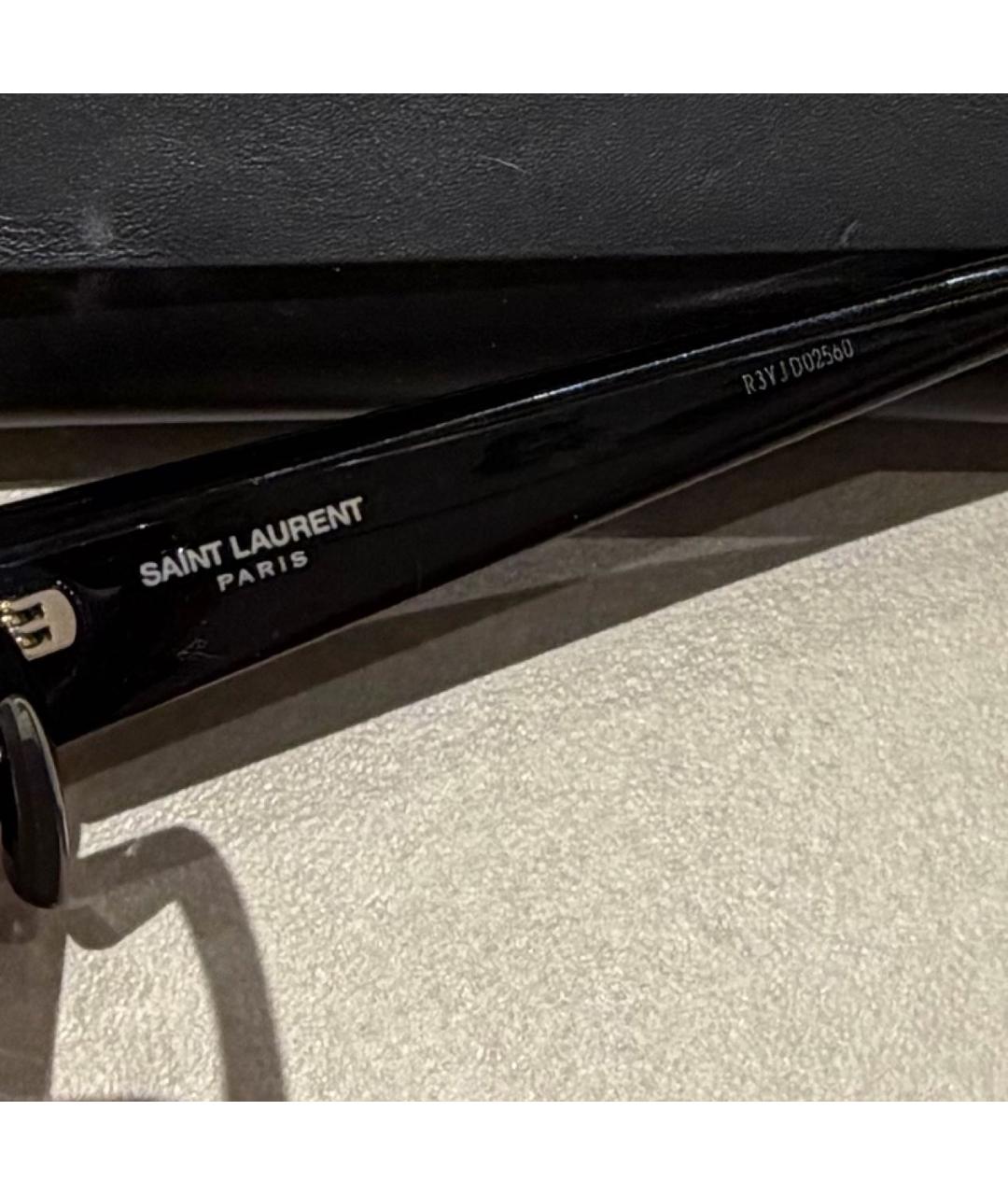 SAINT LAURENT Черные пластиковые солнцезащитные очки, фото 7