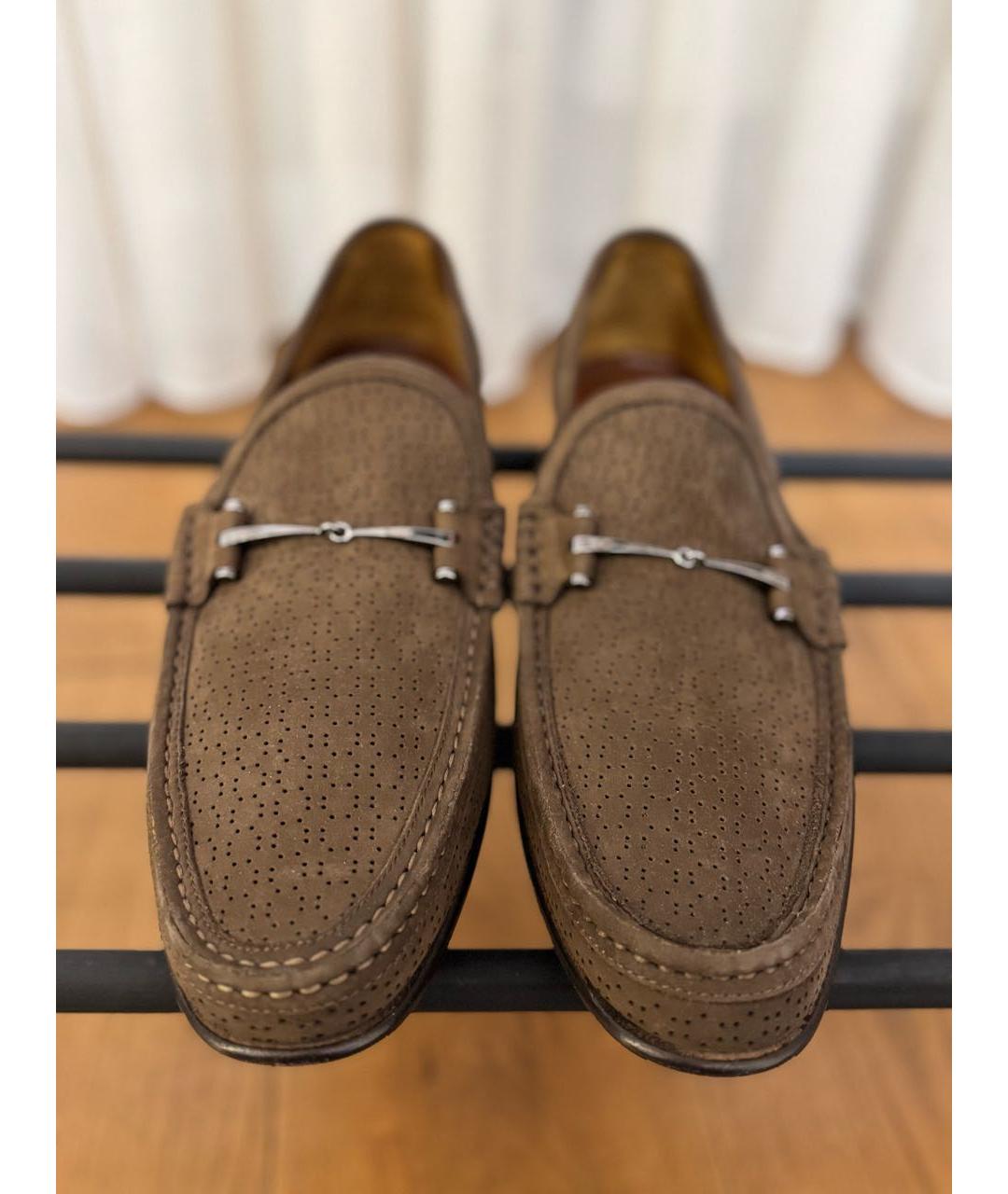 TESTONI Коричневые замшевые лоферы, фото 2