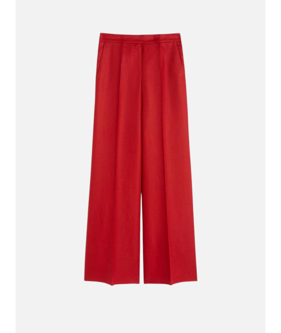 MAX MARA Красные брюки широкие, фото 6