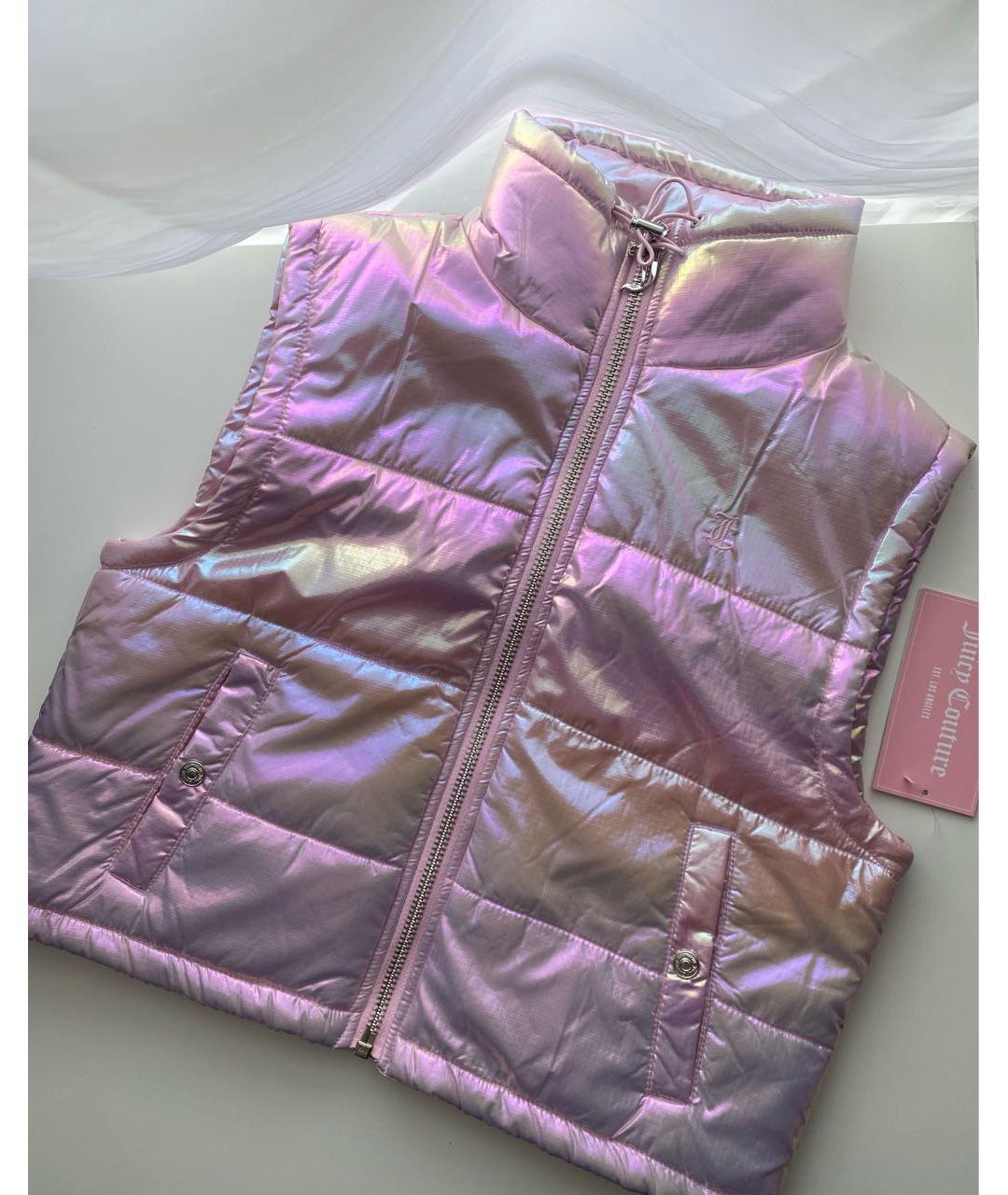 JUICY COUTURE Розовый полиэстеровый жилет, фото 8