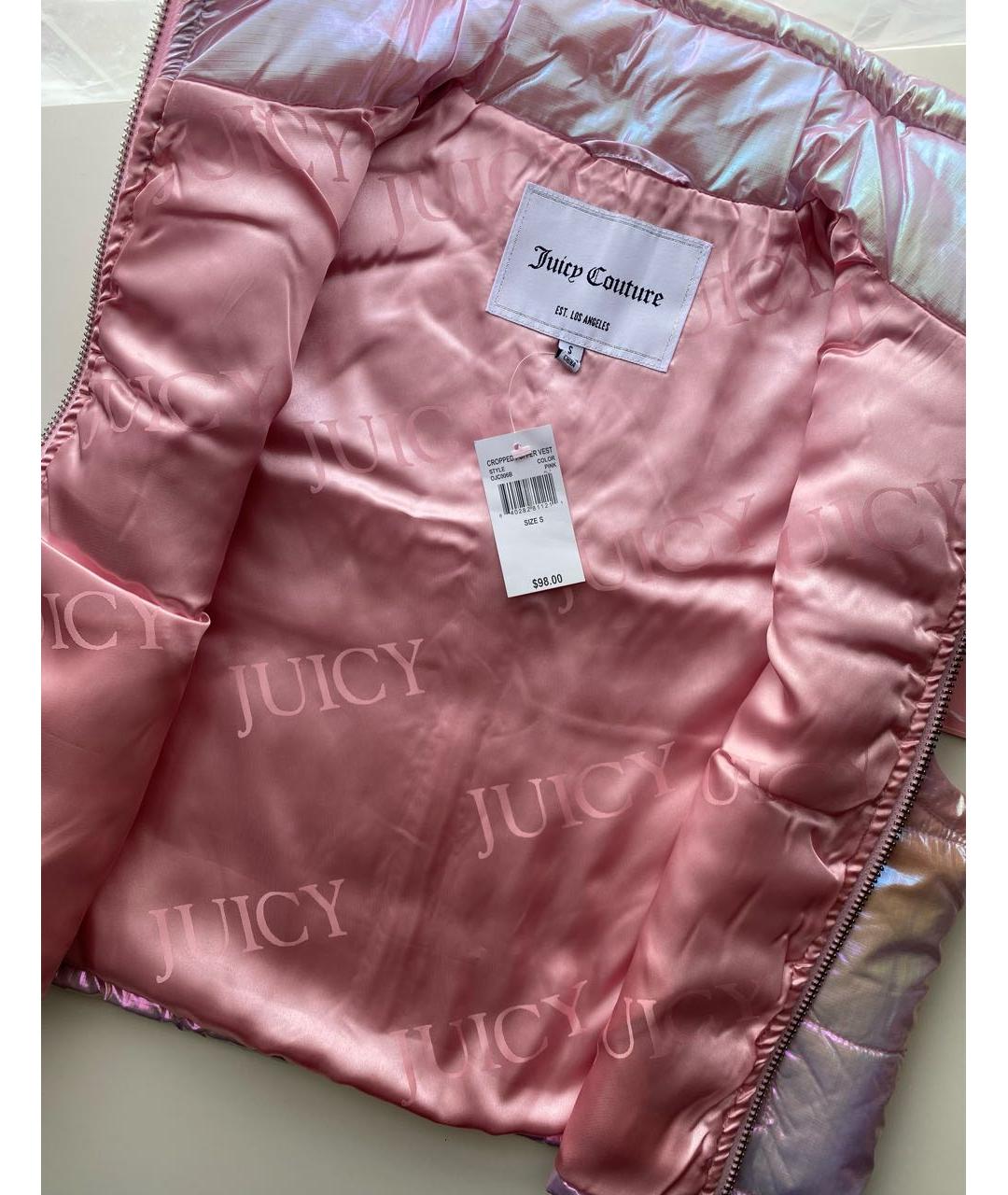 JUICY COUTURE Розовый полиэстеровый жилет, фото 5