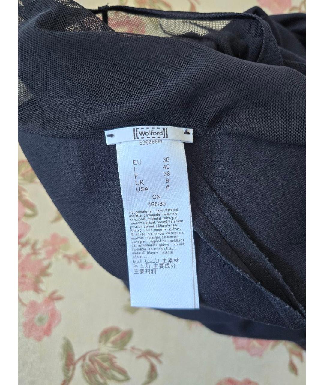 WOLFORD Черное вискозное коктейльное платье, фото 3