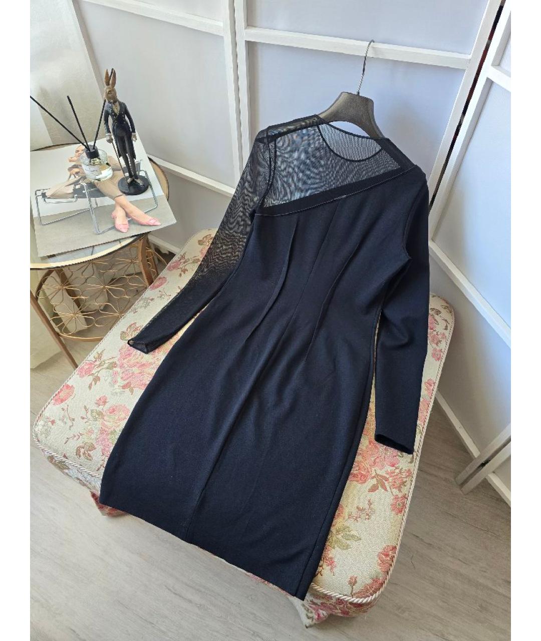 WOLFORD Черное вискозное коктейльное платье, фото 2