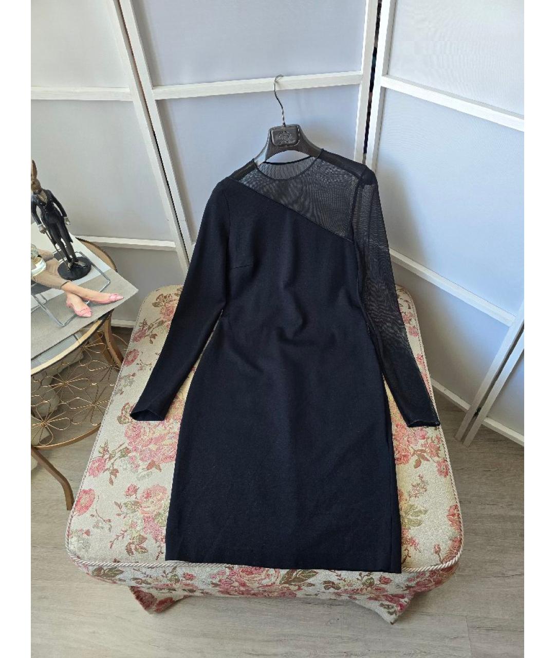 WOLFORD Черное вискозное коктейльное платье, фото 6