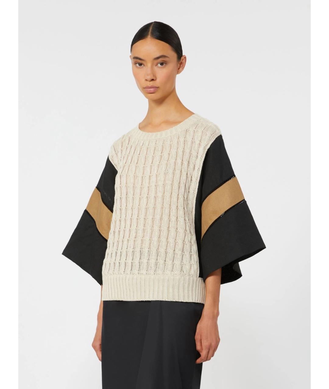 MAX MARA Мульти льняной джемпер / свитер, фото 3
