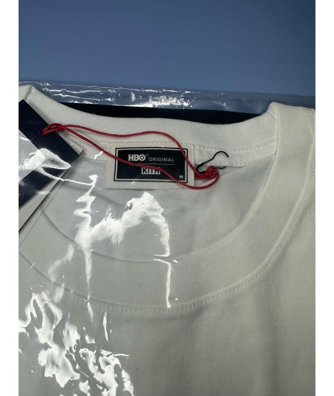 KITH Белая хлопковая футболка, фото 4