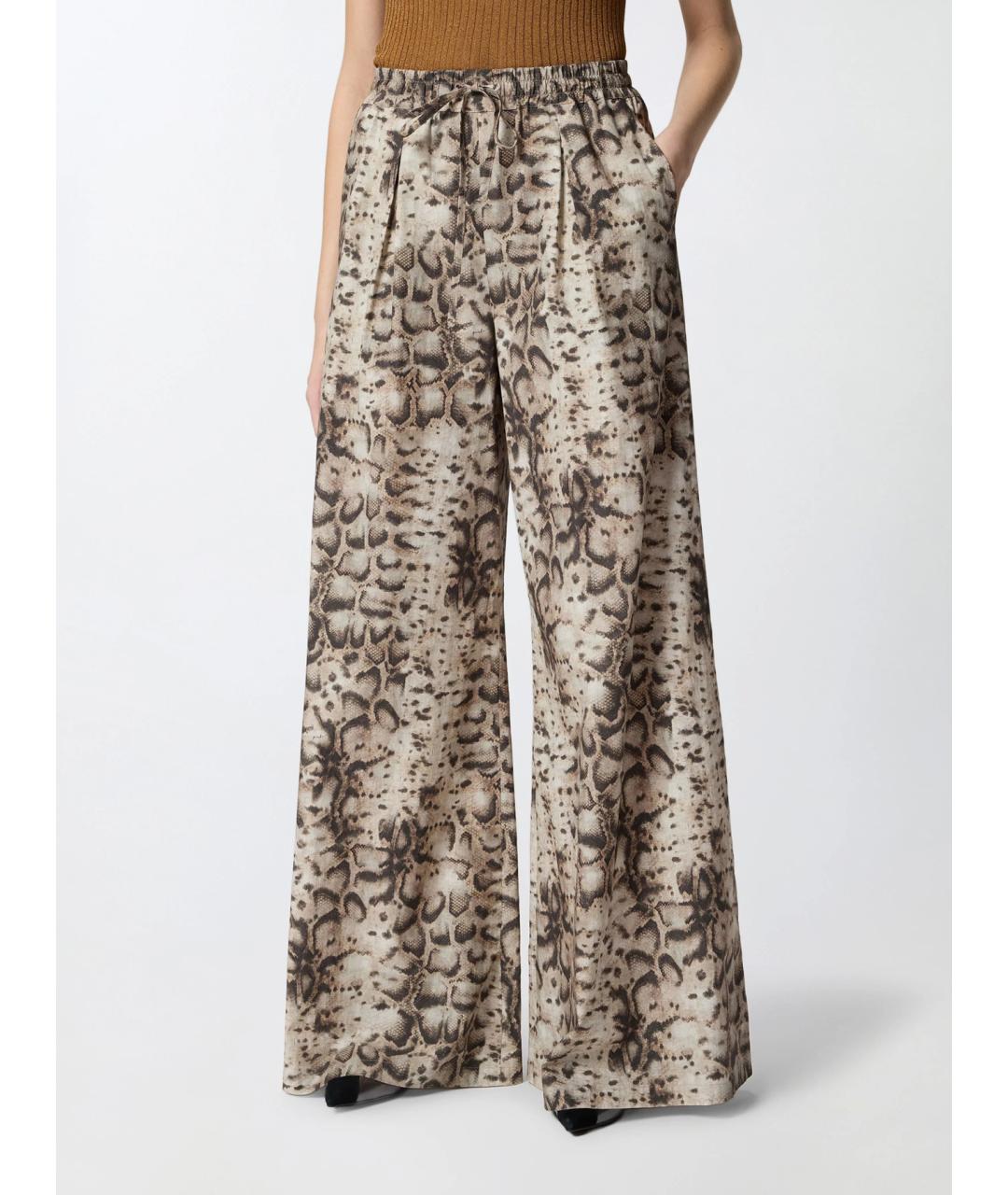 PINKO Мульти хлопковые брюки широкие, фото 3