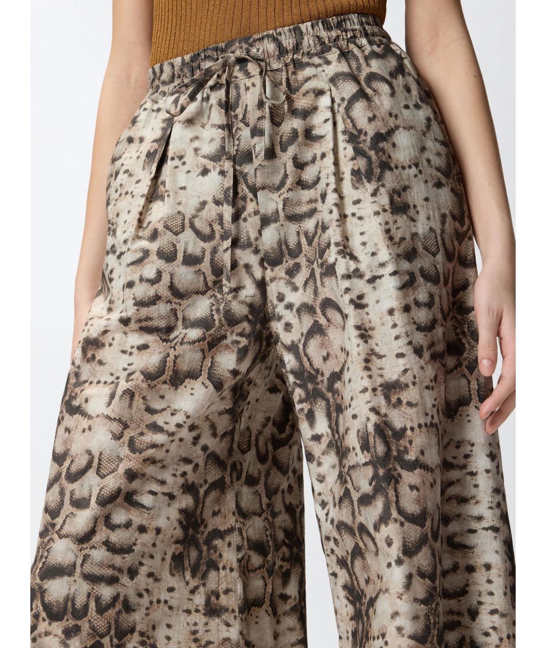 PINKO Мульти хлопковые брюки широкие, фото 5