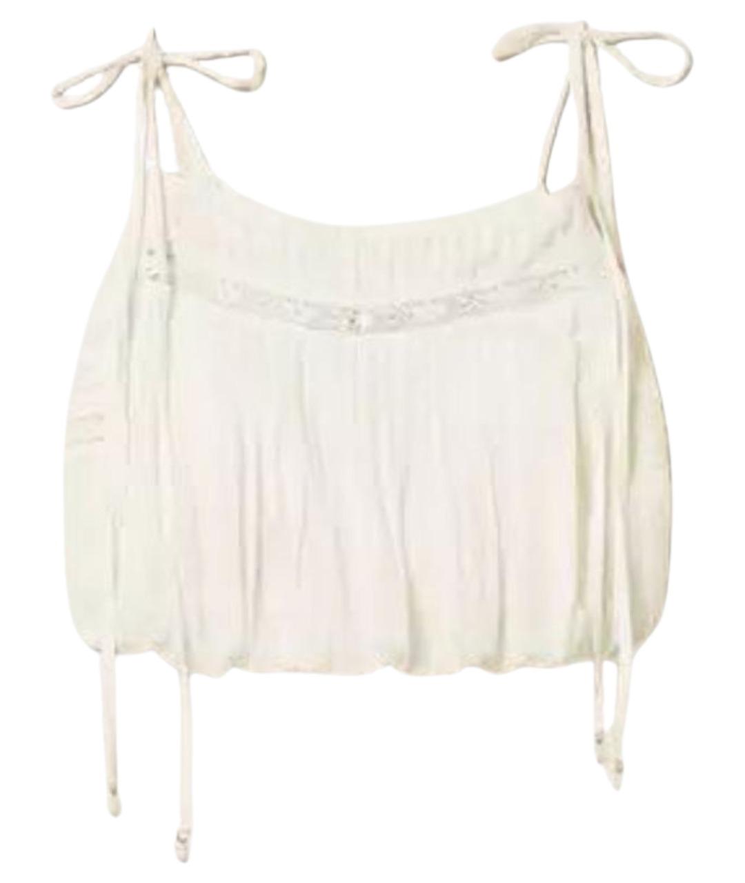 TWIN-SET Белая хлопковая майка, фото 1