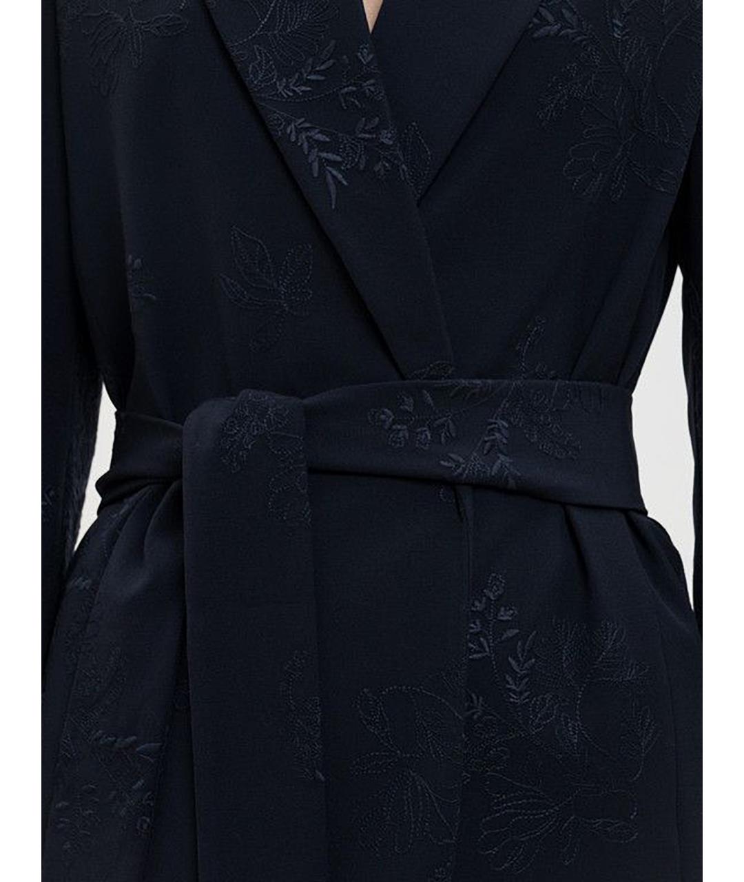 TWIN-SET Темно-синий вискозный жакет/пиджак, фото 5