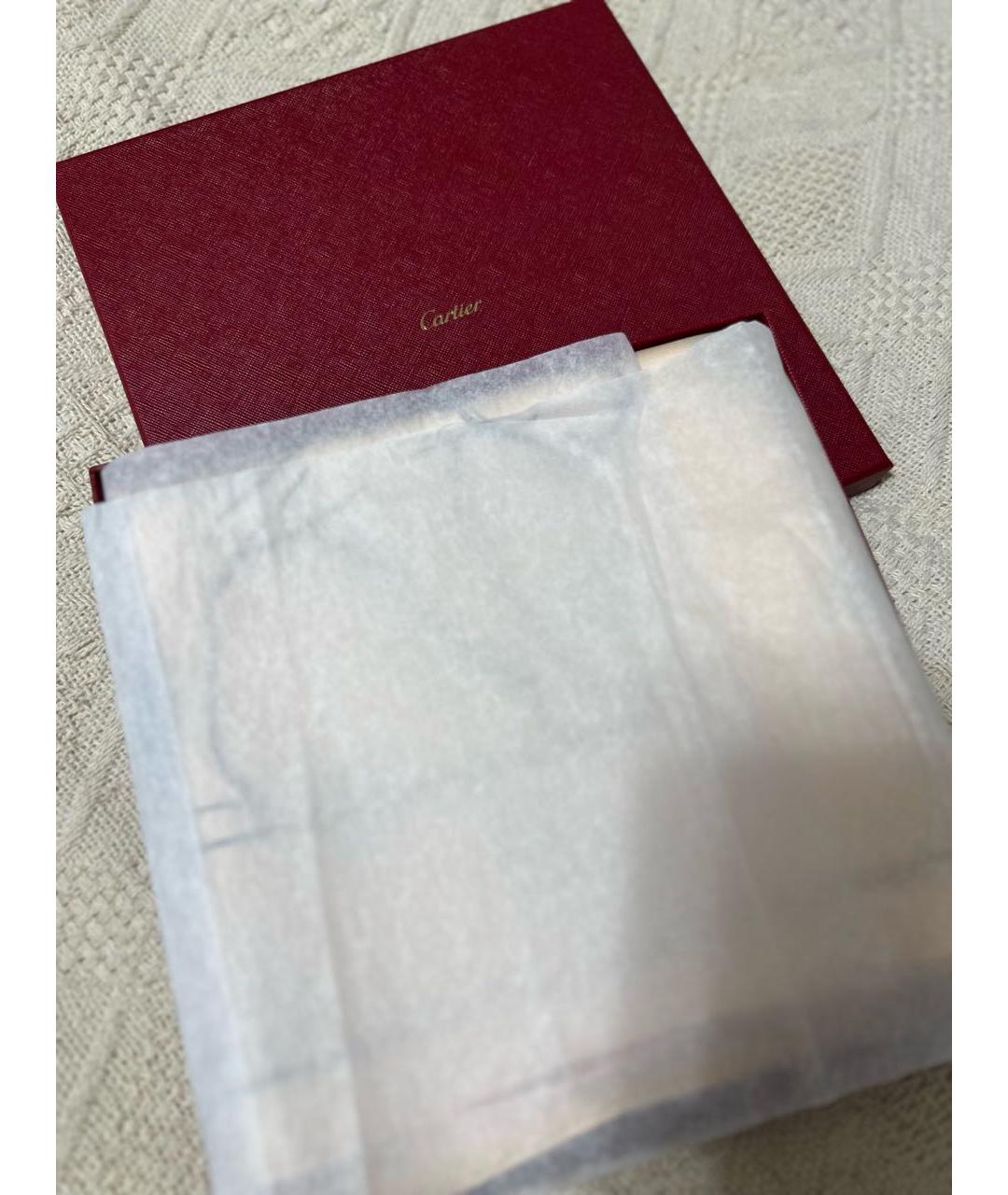 CARTIER Бежевый шелковый платок, фото 4