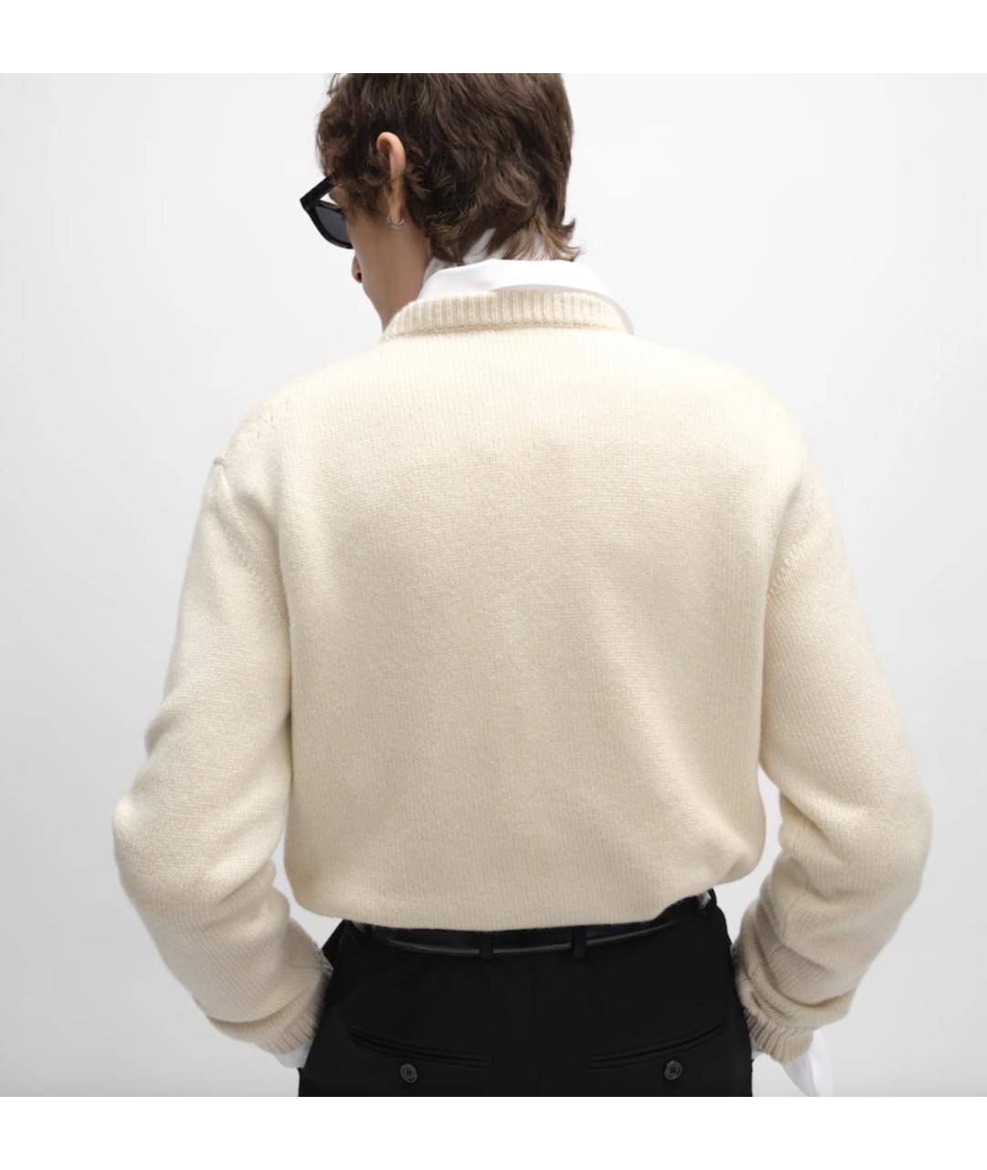 CELINE Бежевый кашемировый джемпер / свитер, фото 3