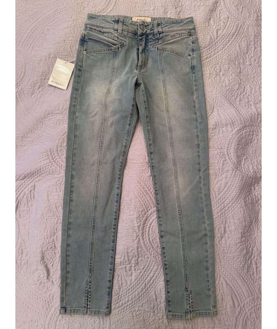GIVENCHY Голубые хлопковые прямые джинсы, фото 5