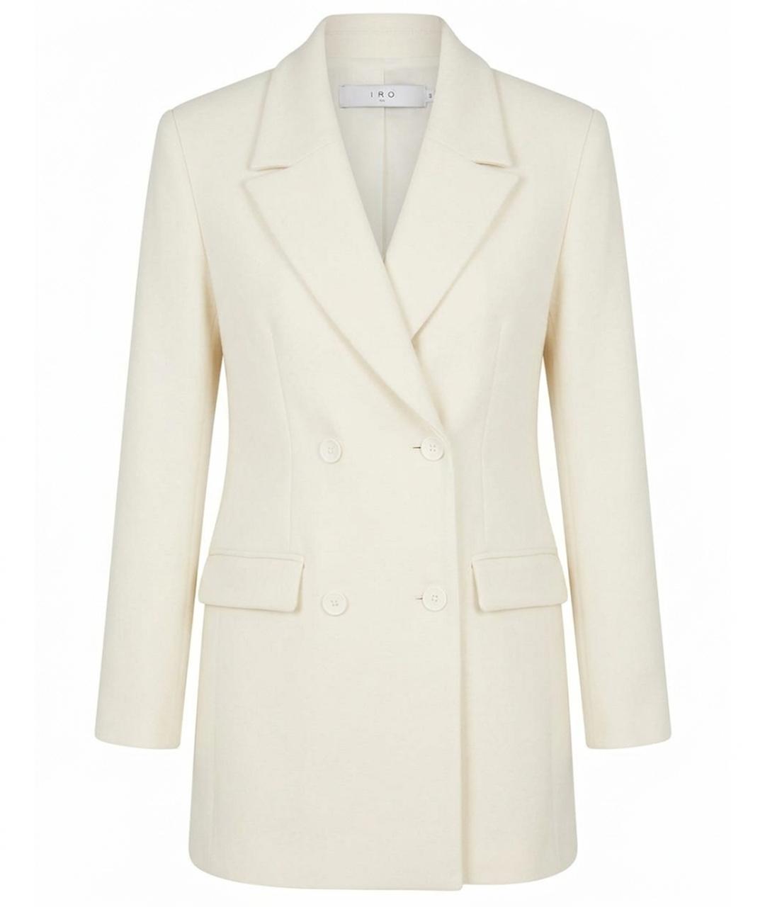 IRO Белое шерстяное пальто, фото 1