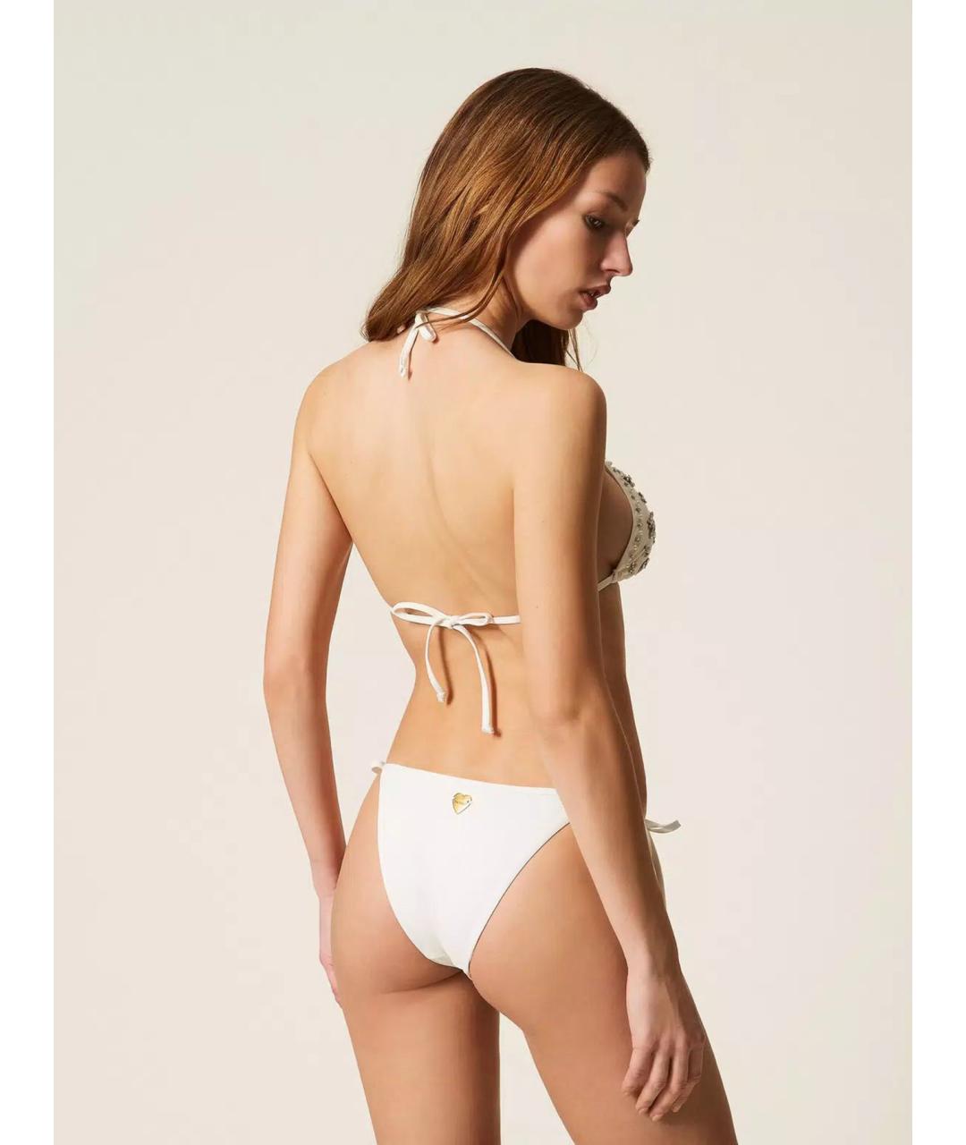 TWIN-SET Белый полиамидовый купальник, фото 3