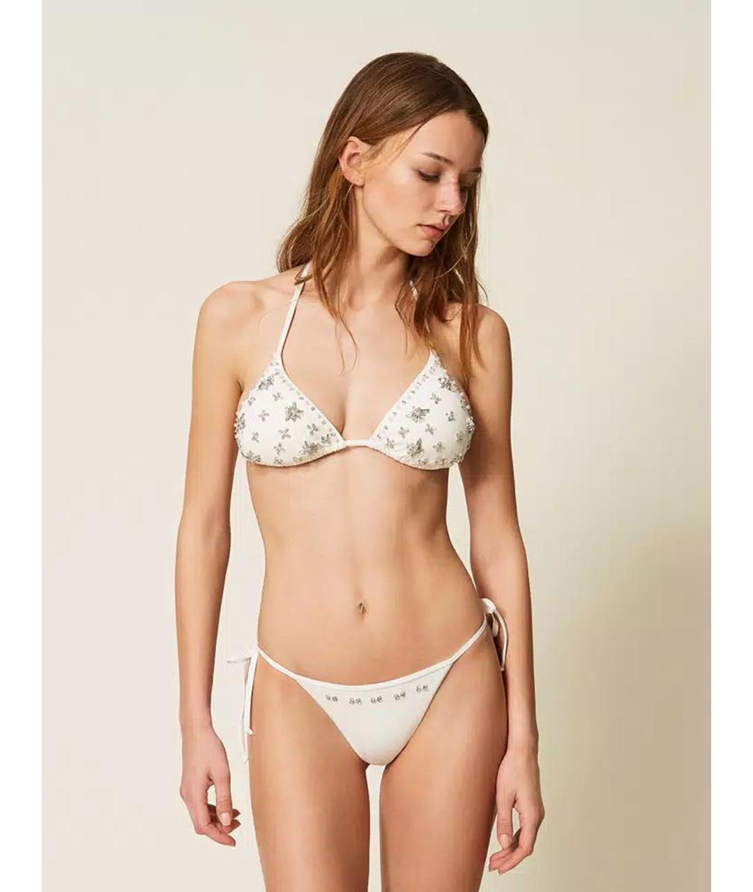 TWIN-SET Белый полиамидовый купальник, фото 4