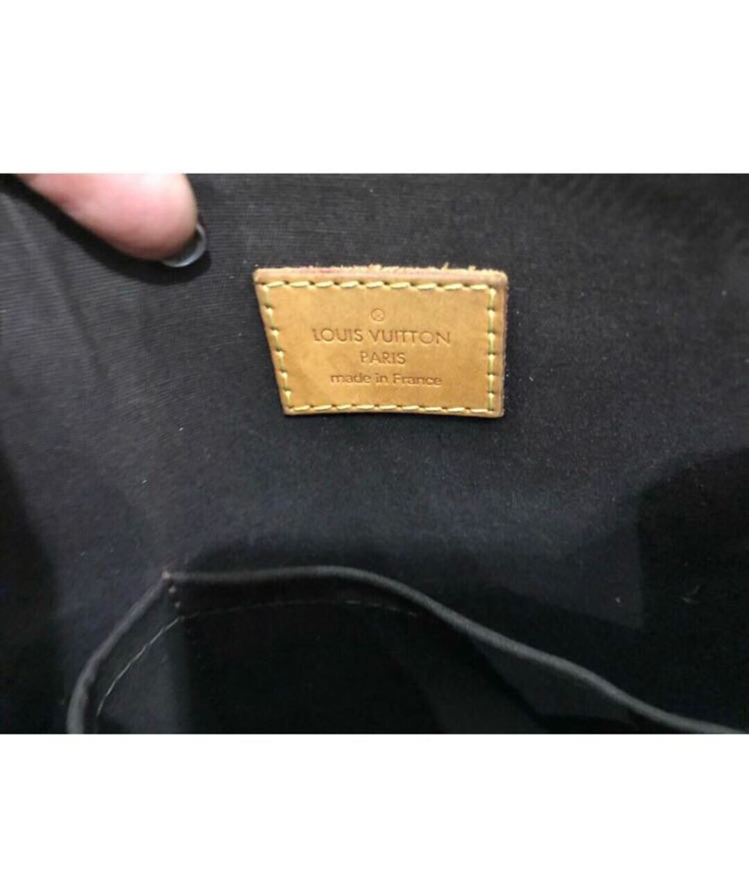 LOUIS VUITTON Бордовая сумка тоут из лакированной кожи, фото 6