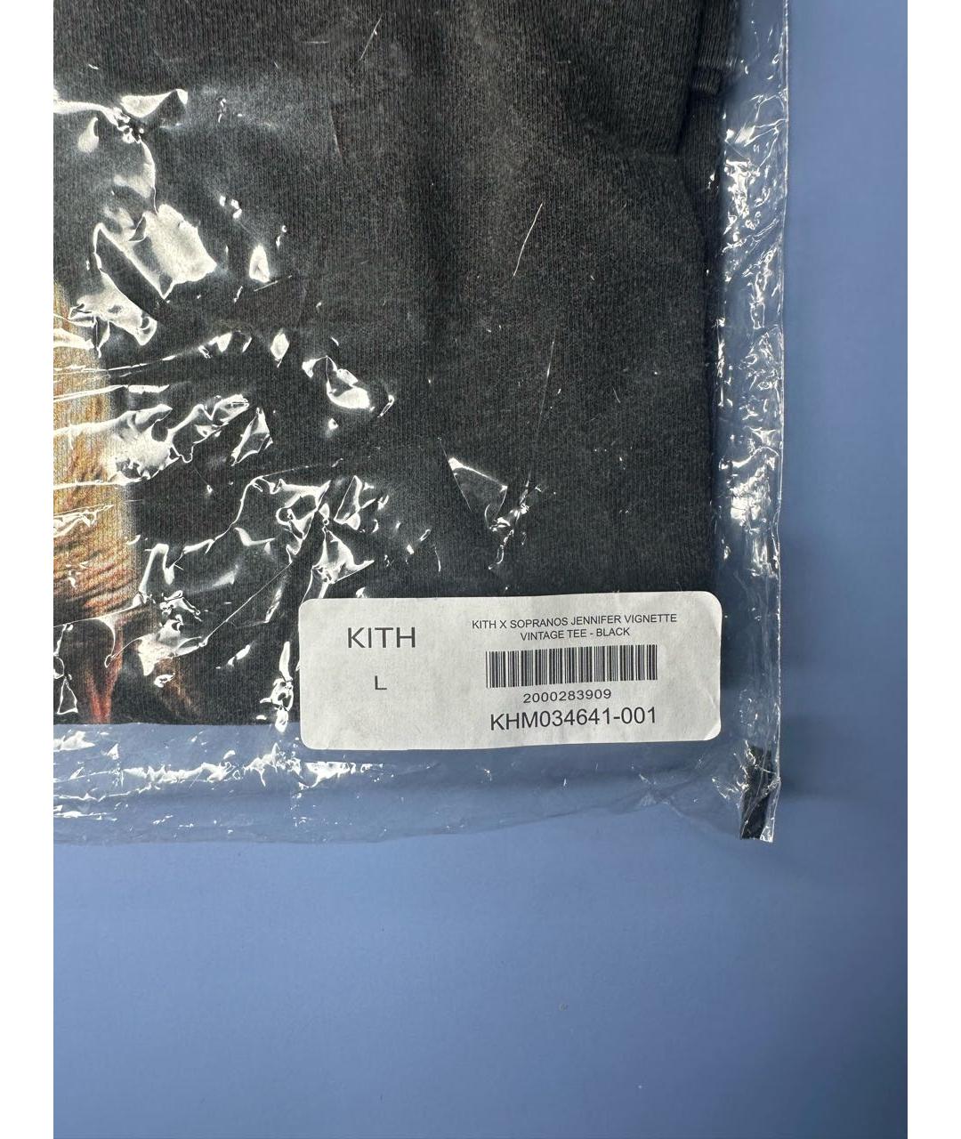 KITH Черная хлопковая футболка, фото 3