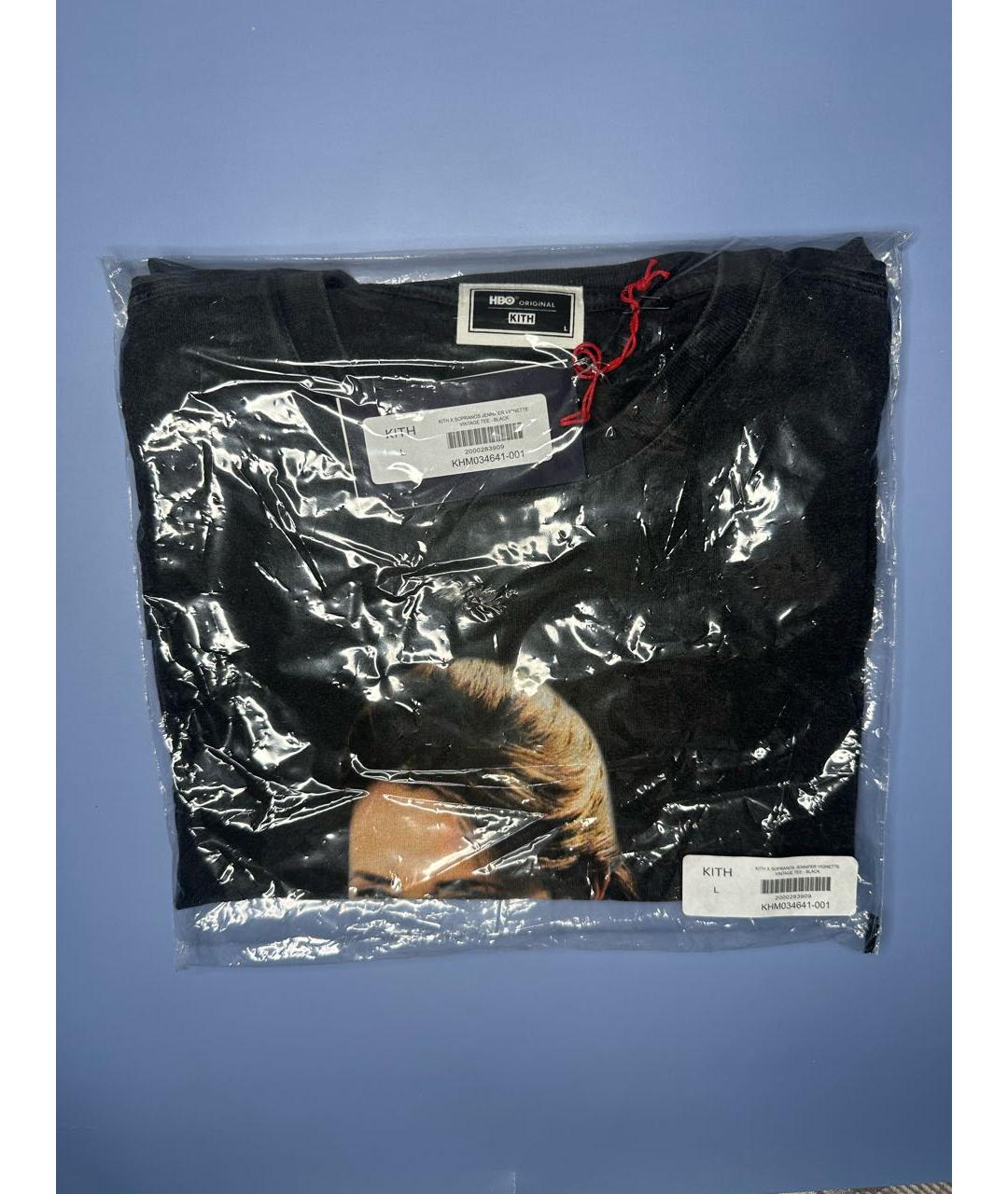 KITH Черная хлопковая футболка, фото 2