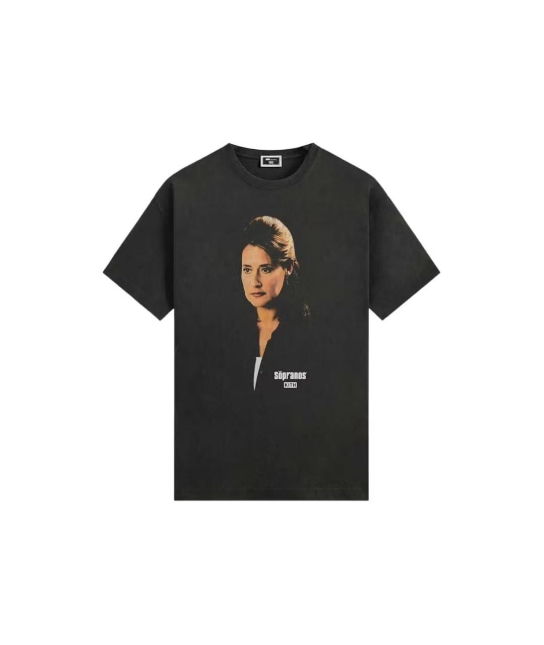 KITH Черная хлопковая футболка, фото 6