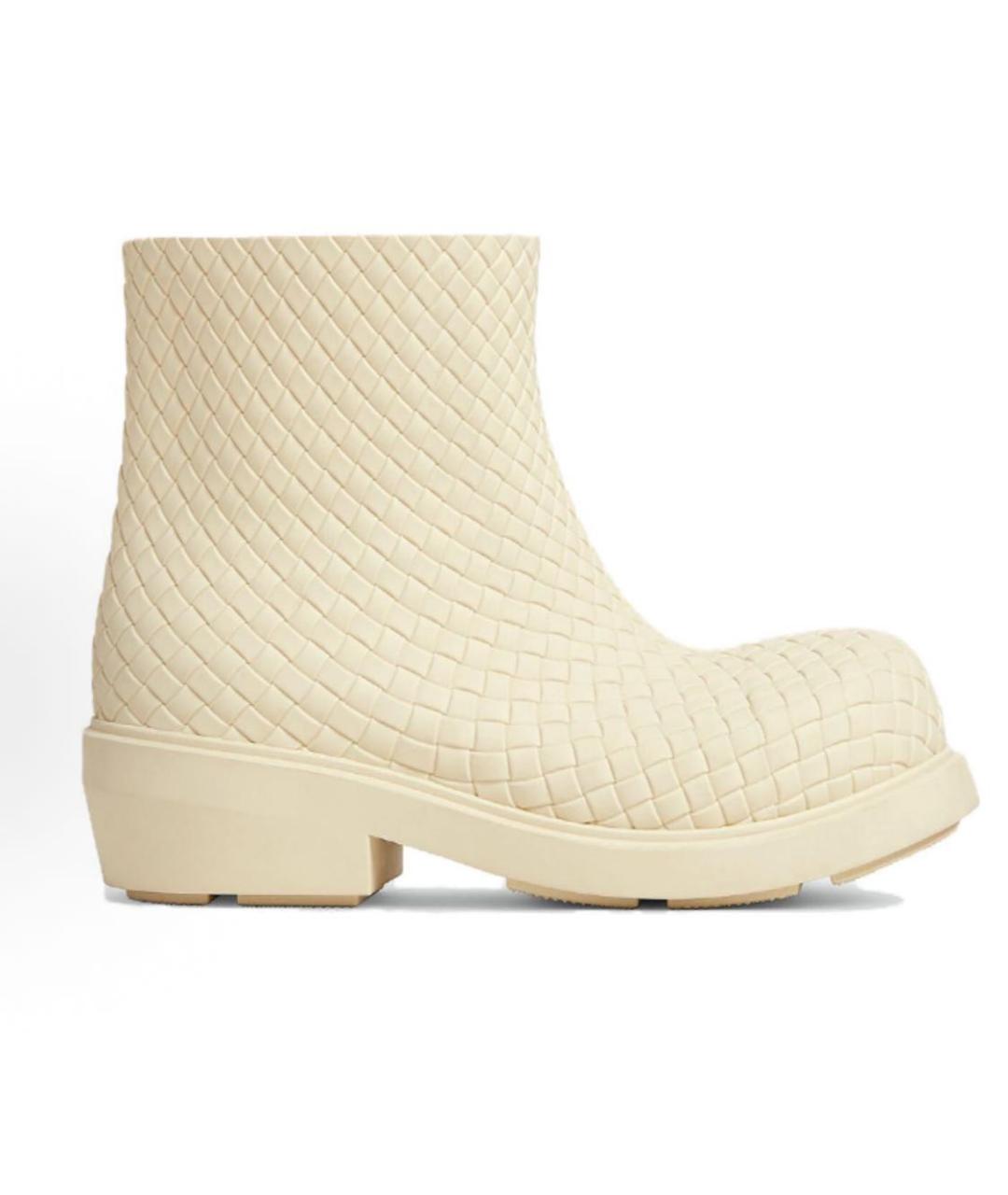 BOTTEGA VENETA Белые резиновые ботинки, фото 6