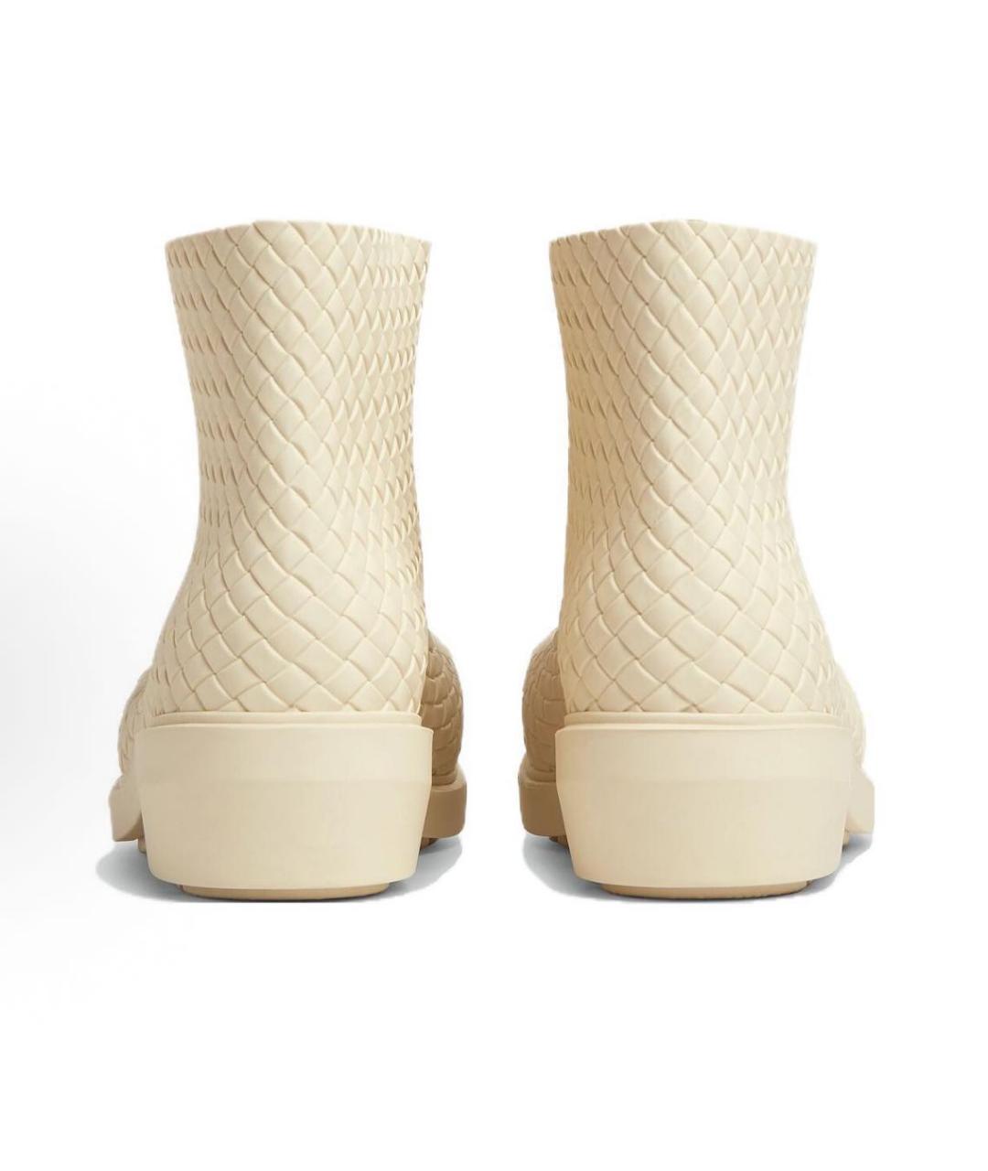BOTTEGA VENETA Белые резиновые ботинки, фото 5
