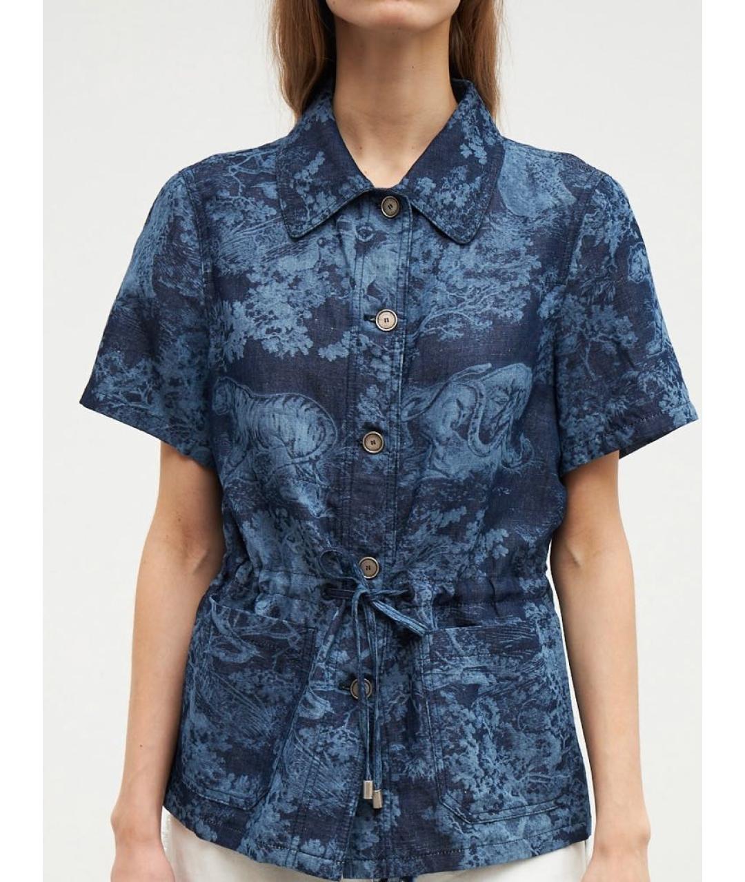 CHRISTIAN DIOR Темно-синий хлопковый костюм с юбками, фото 3