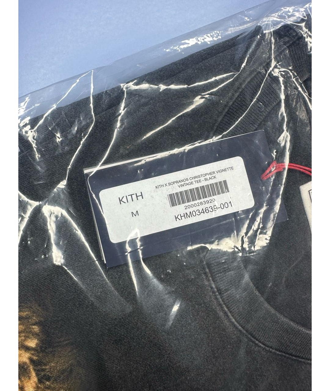 KITH Черная хлопковая футболка, фото 3