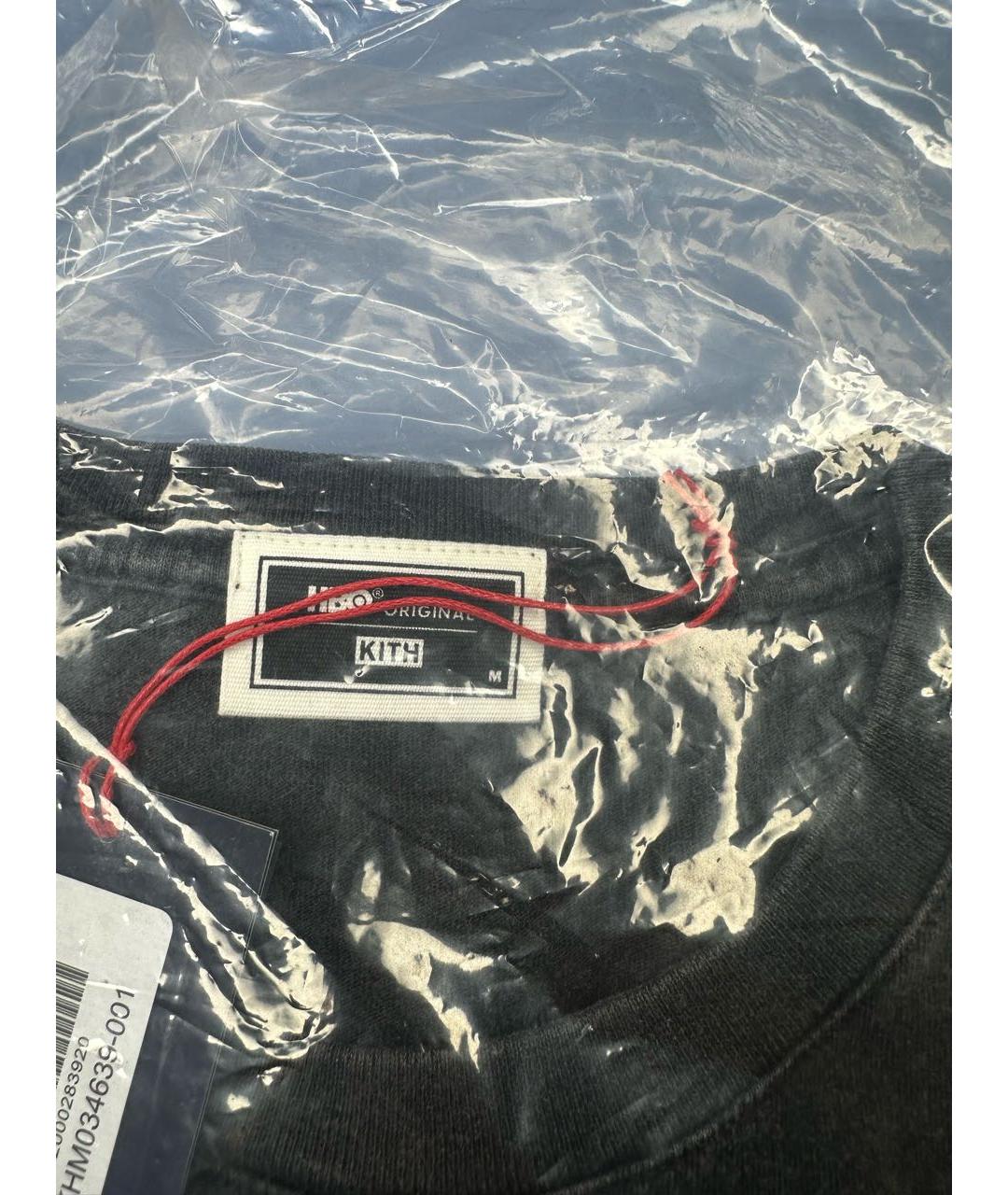 KITH Черная хлопковая футболка, фото 4