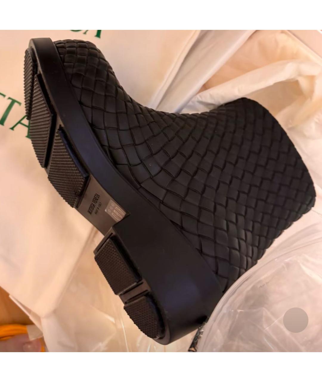 BOTTEGA VENETA Черные резиновые ботинки, фото 7