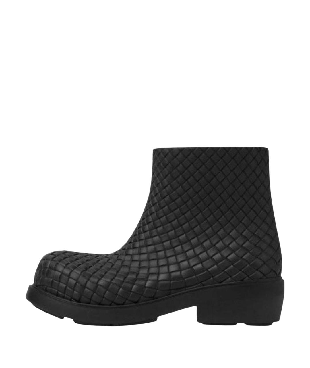BOTTEGA VENETA Черные резиновые ботинки, фото 9