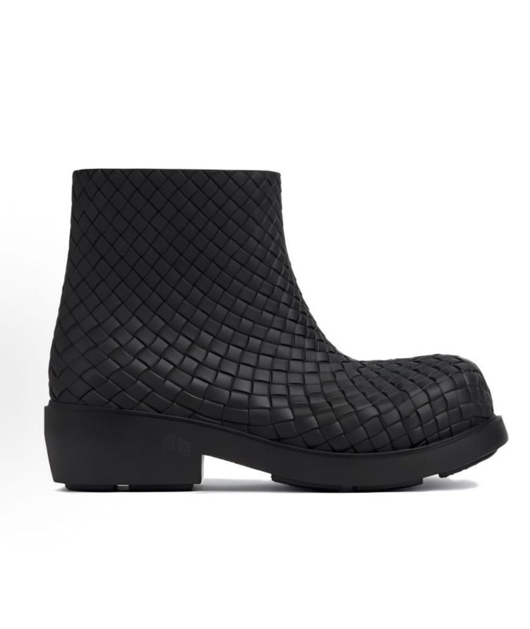 BOTTEGA VENETA Черные резиновые ботинки, фото 2