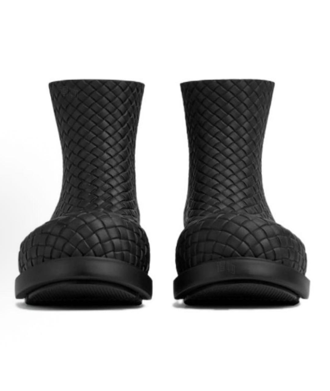 BOTTEGA VENETA Черные резиновые ботинки, фото 3