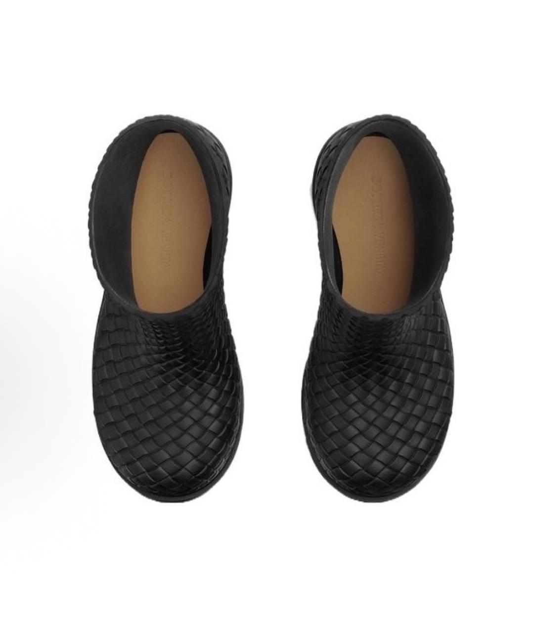 BOTTEGA VENETA Черные резиновые ботинки, фото 5