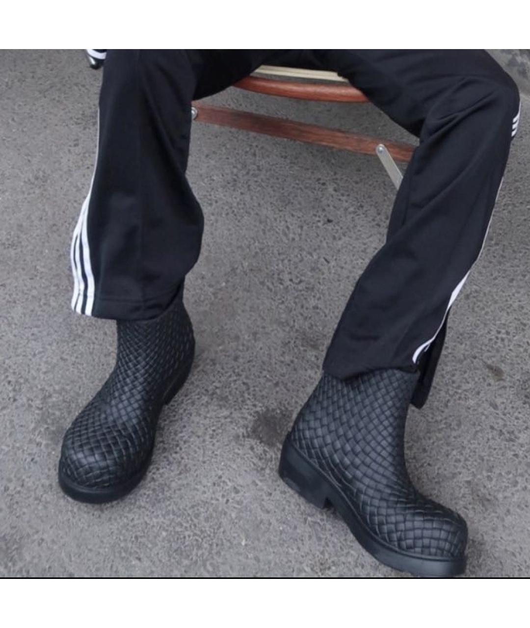 BOTTEGA VENETA Черные резиновые ботинки, фото 6