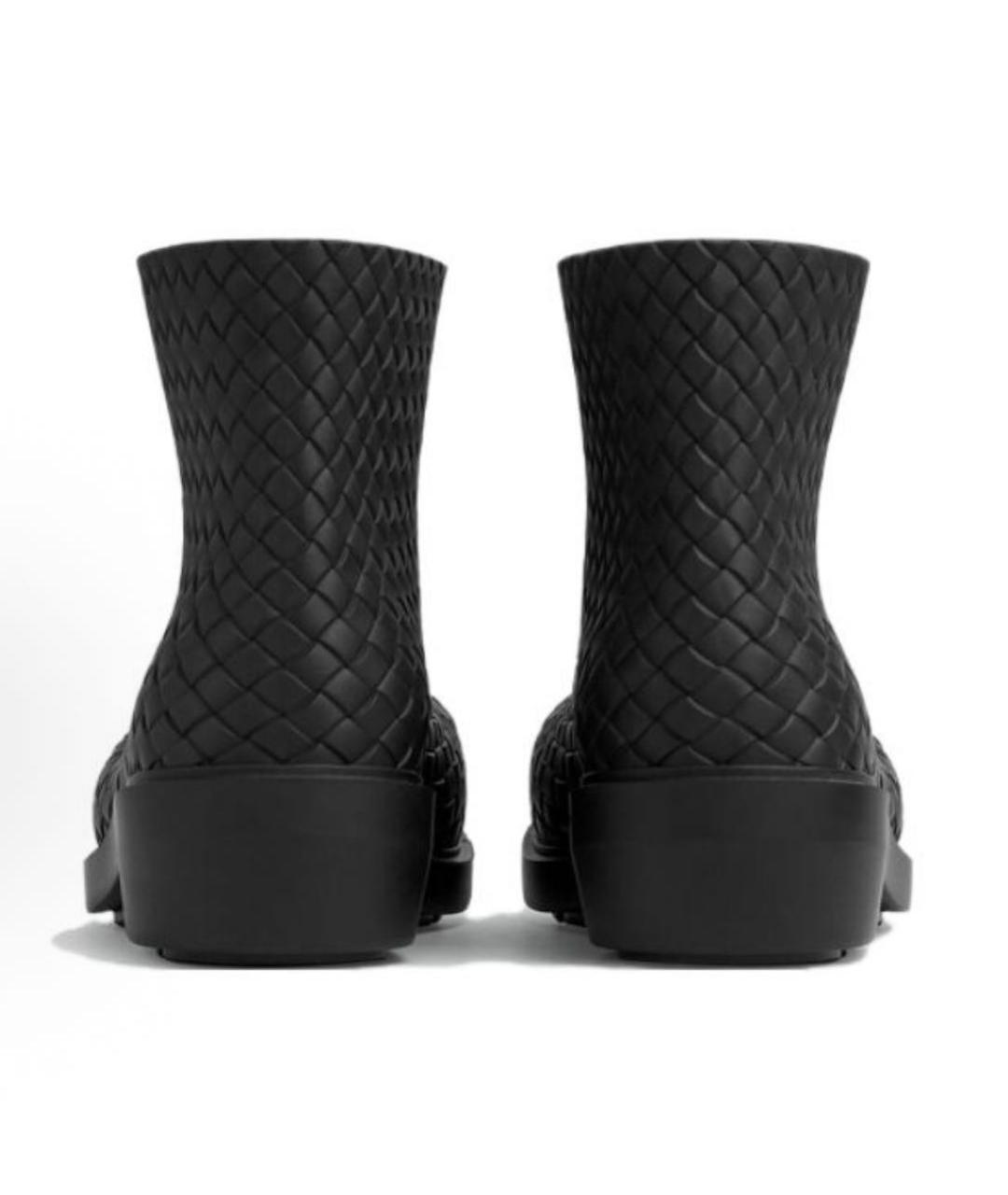 BOTTEGA VENETA Черные резиновые ботинки, фото 4