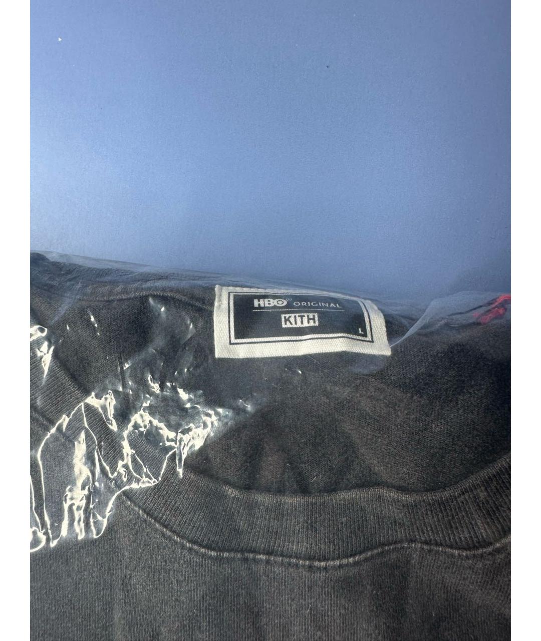 KITH Черная хлопковая футболка, фото 7