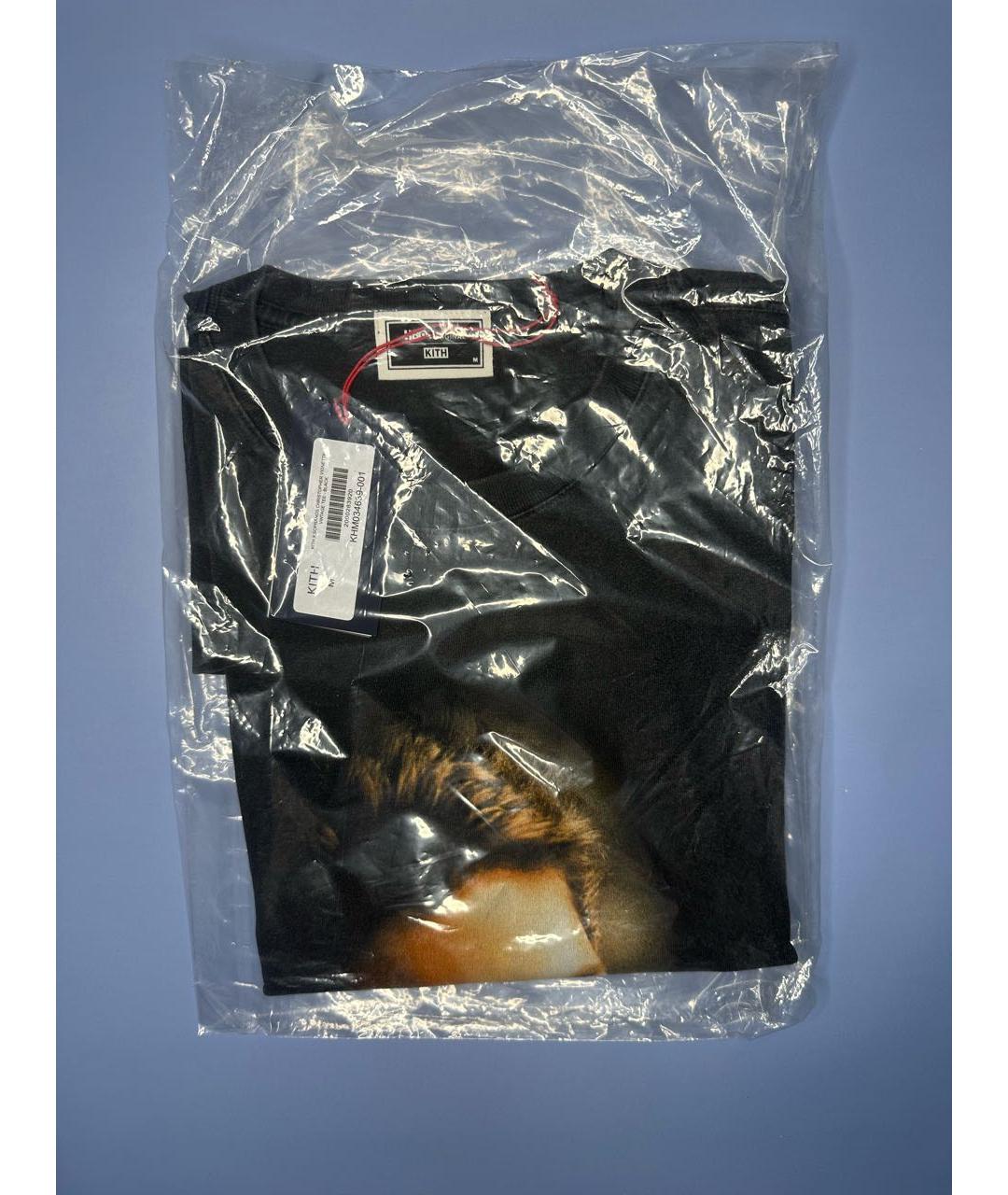 KITH Черная хлопковая футболка, фото 2