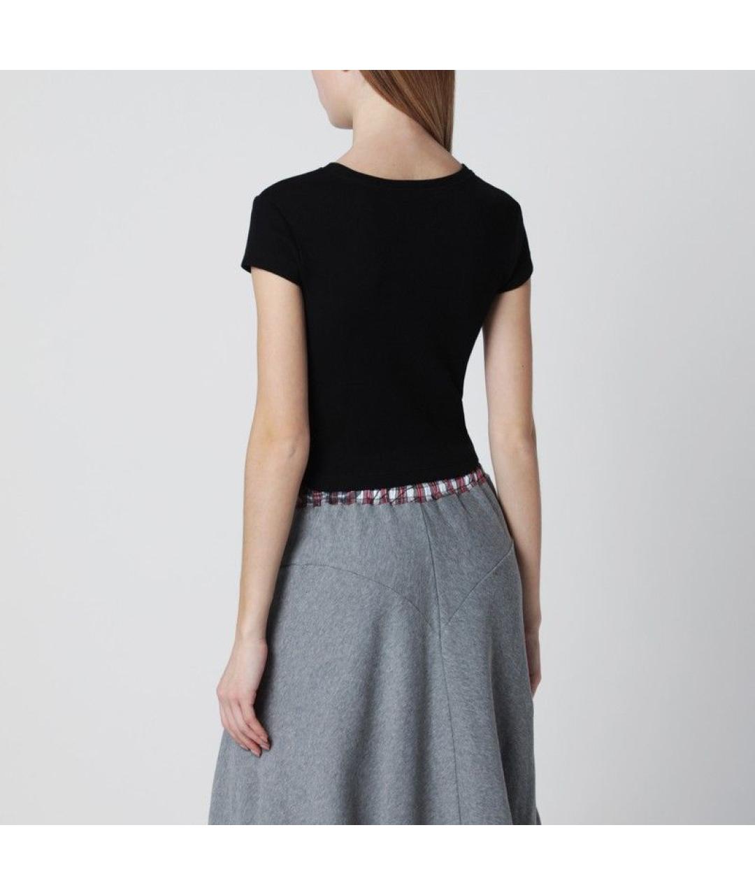 VIVIENNE WESTWOOD Черная хлопковая футболка, фото 3